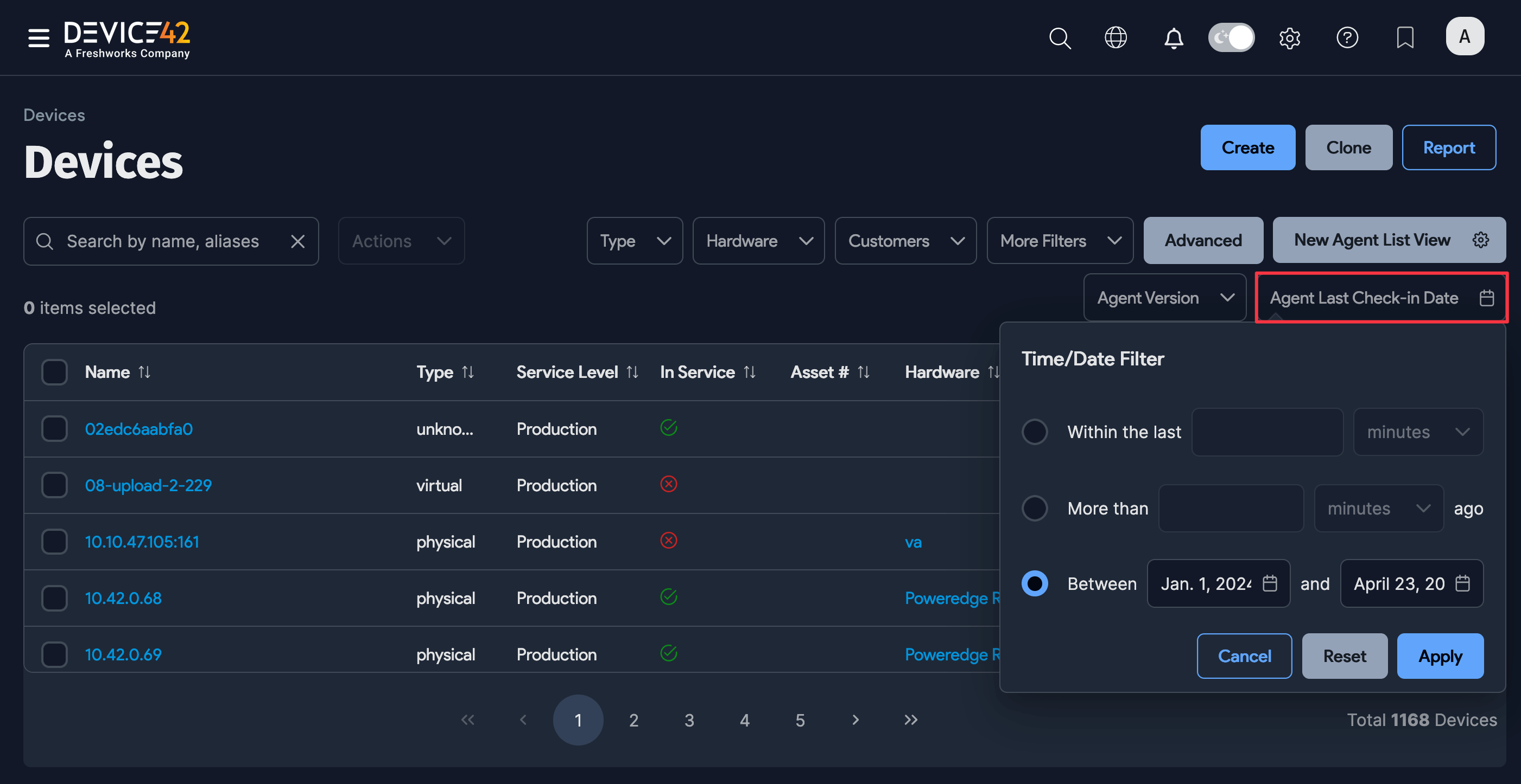 Filter by Agent date