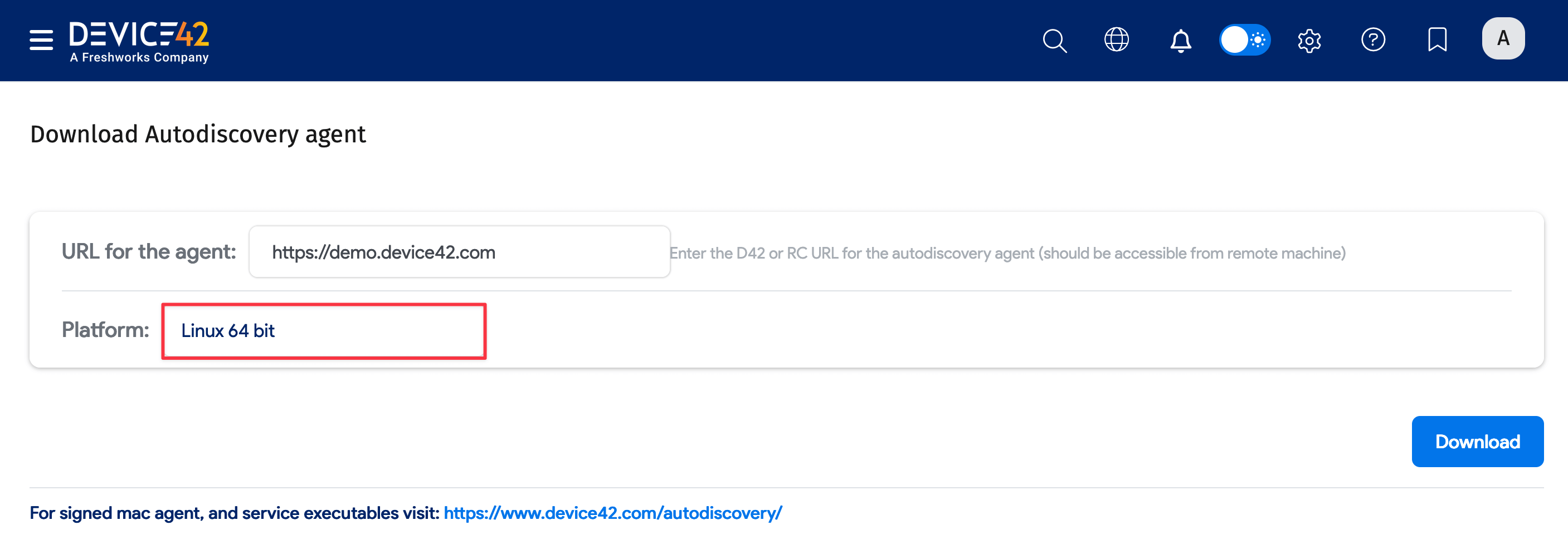 Agent-Based Scans in menu