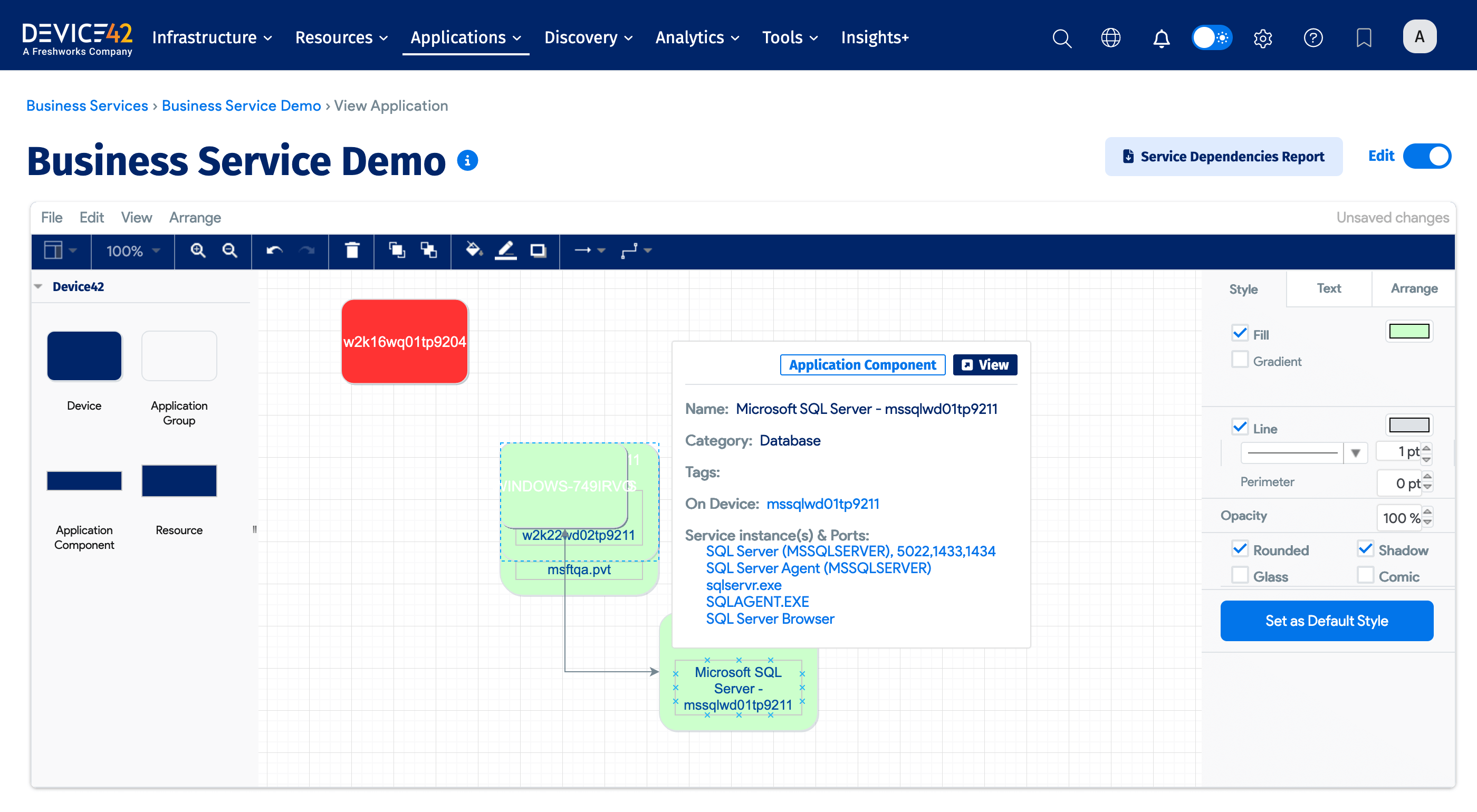 Business Service map