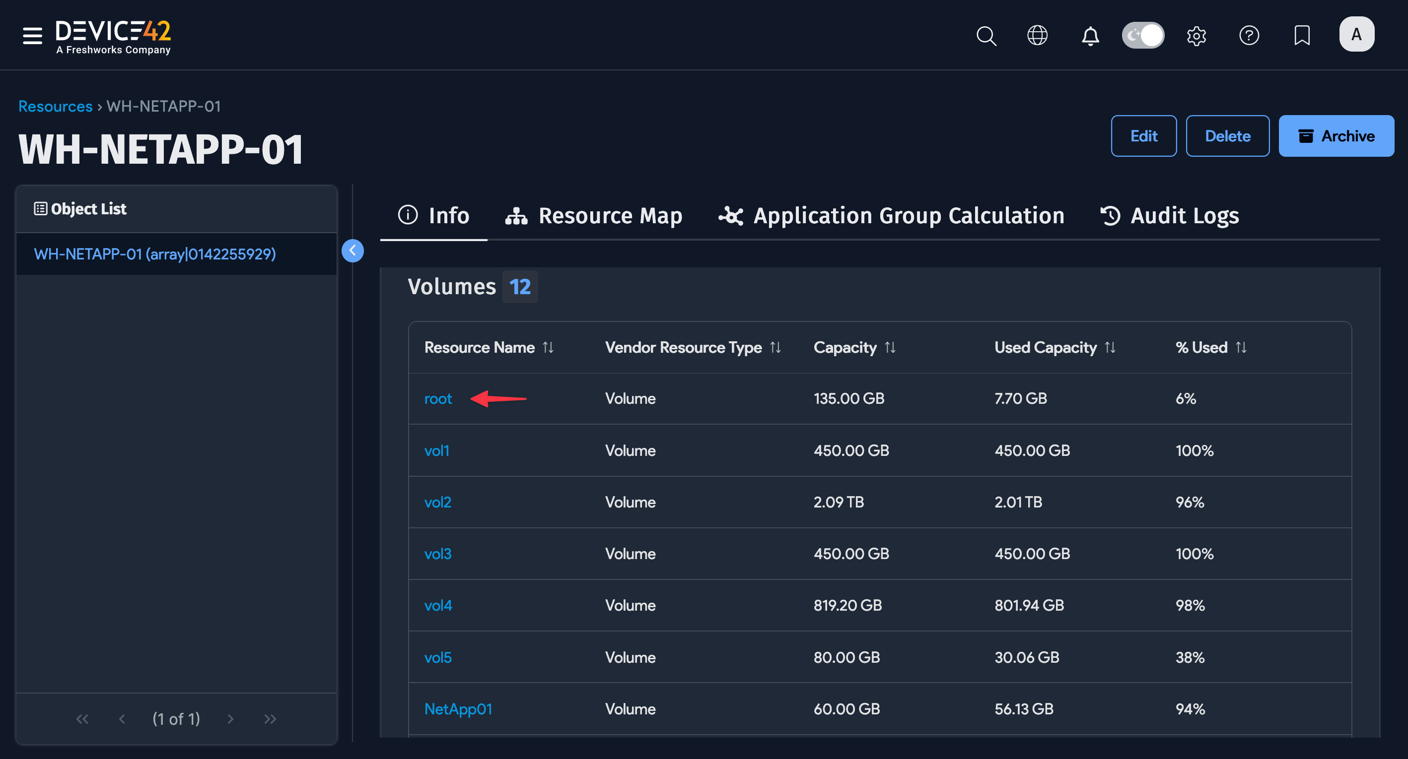 View resource details