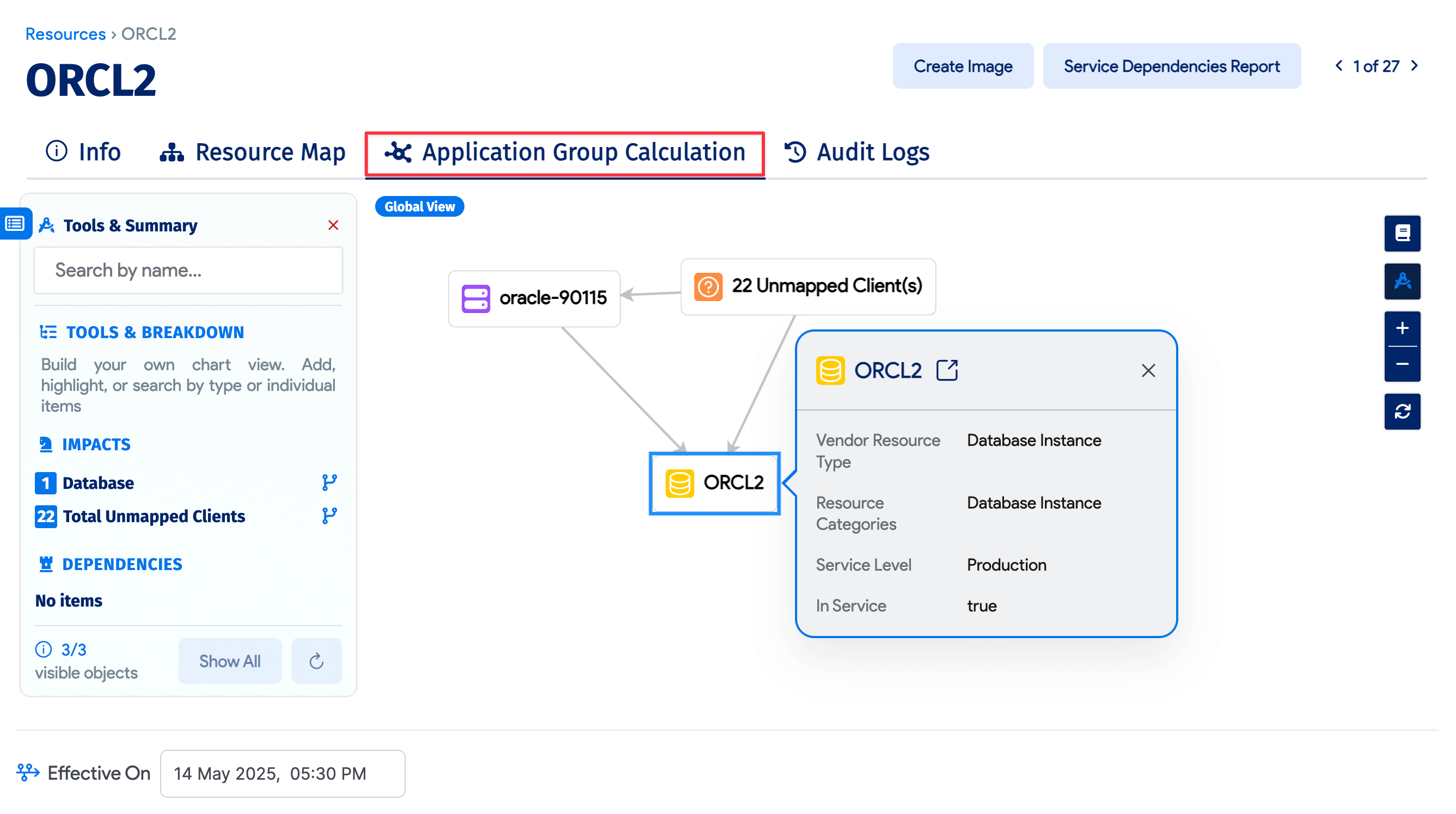 Application Group Calculation