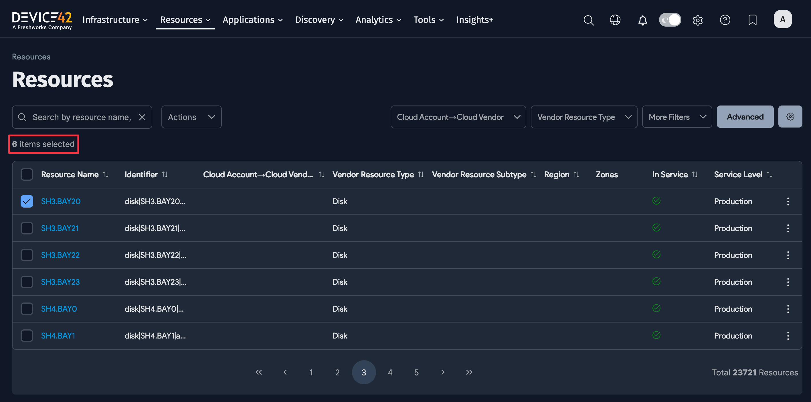 Select from multiple pages