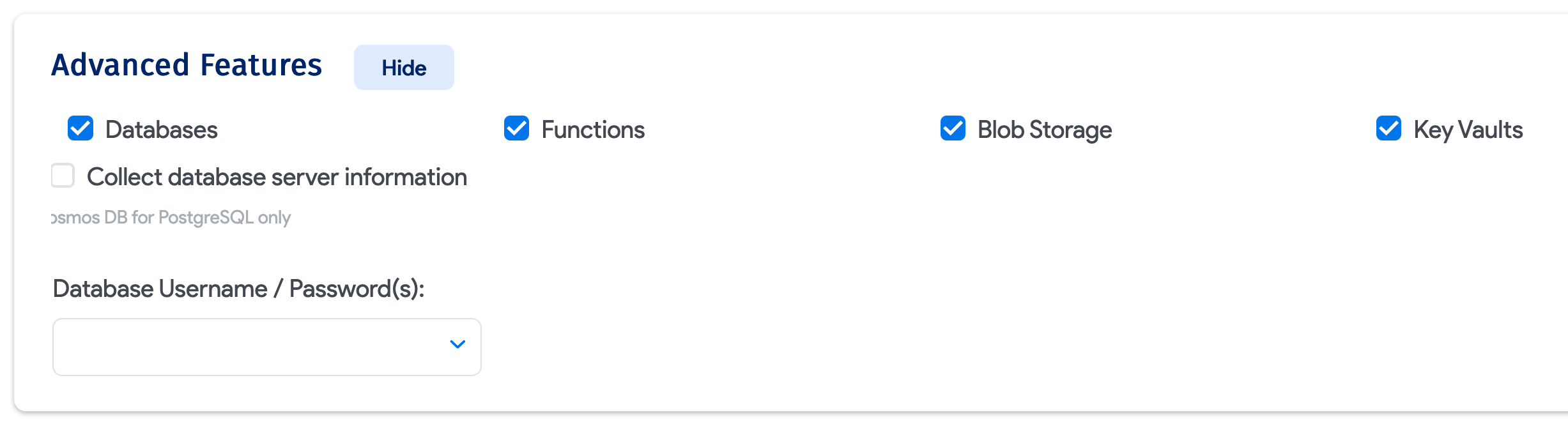 Advanced Features section