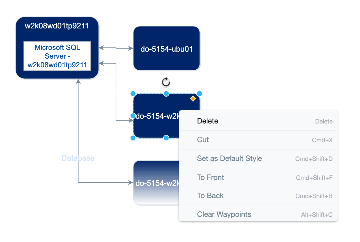 Delete object from canvas context menu
