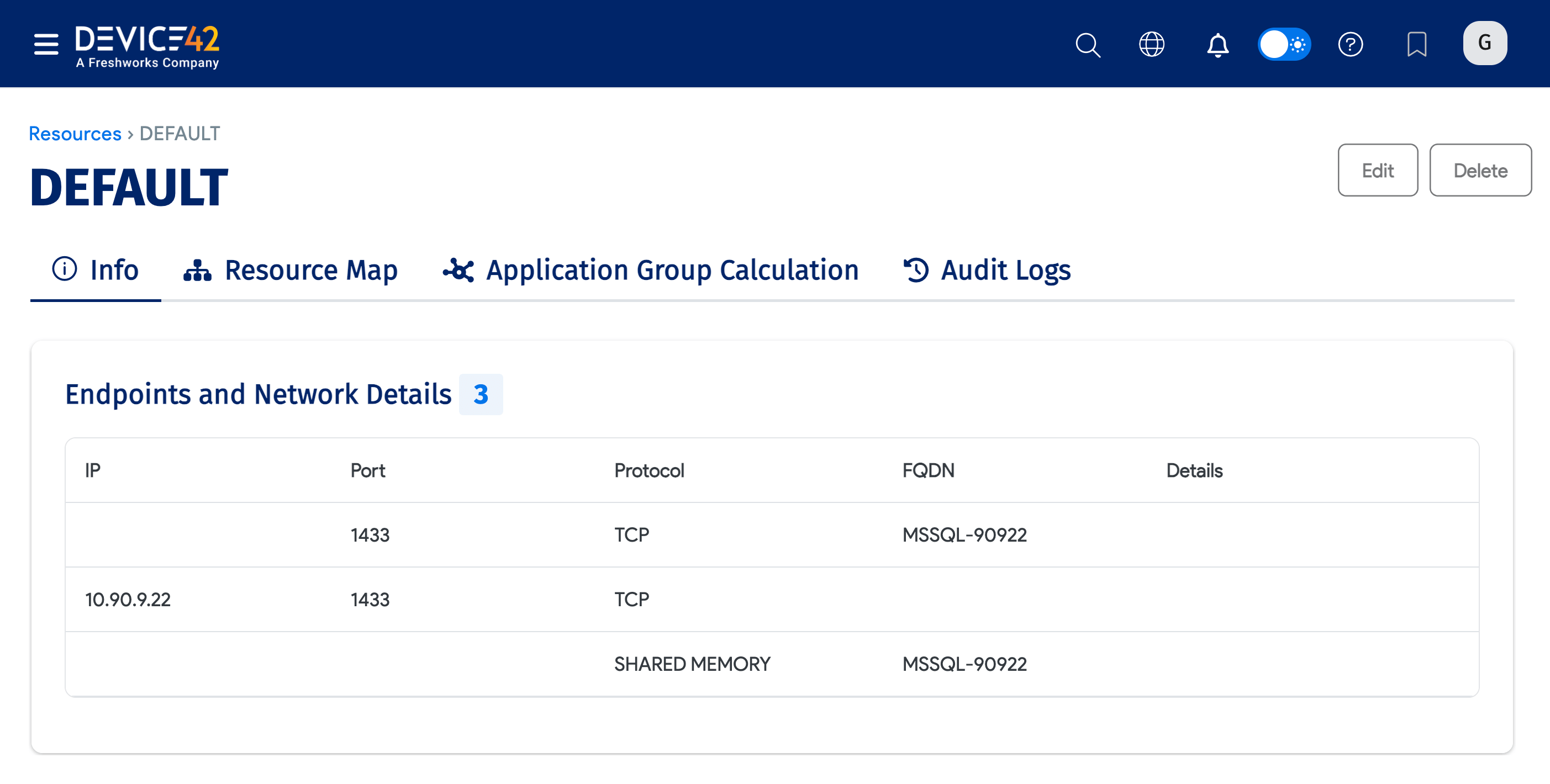Endpoints and Network Details