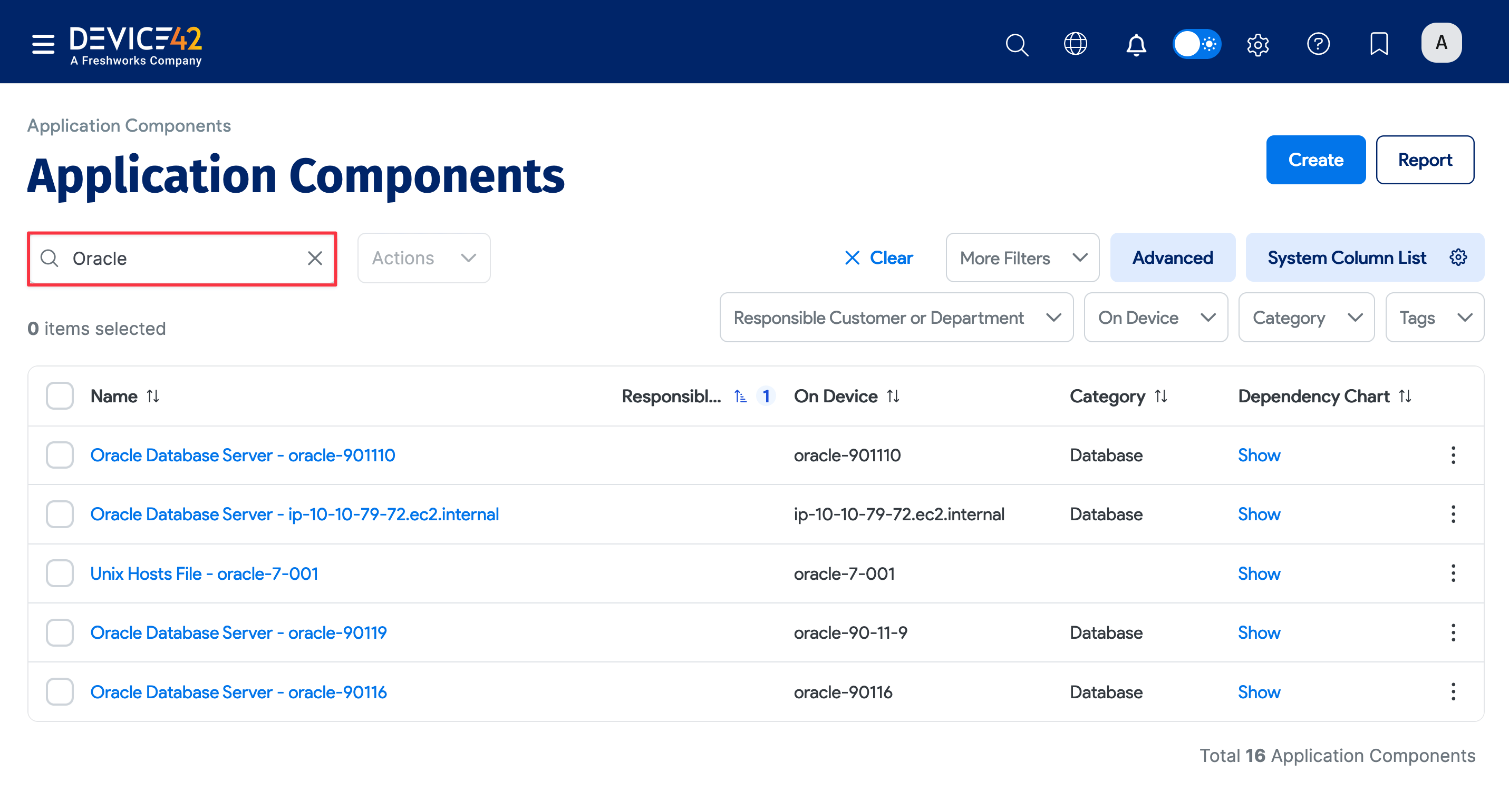 Oracle Application Components