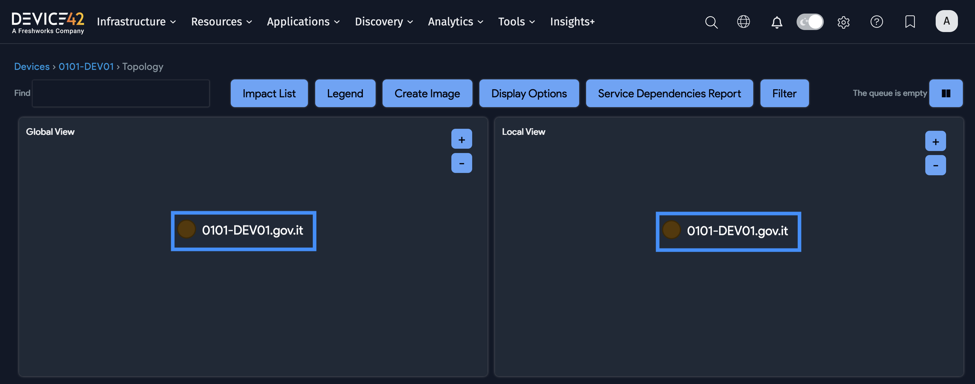 Topology with device alias