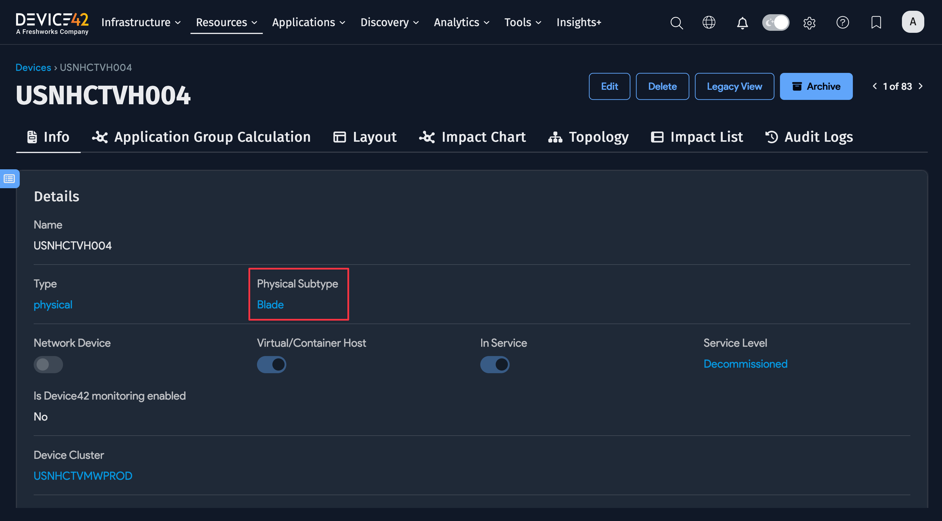 Blade subtype example
