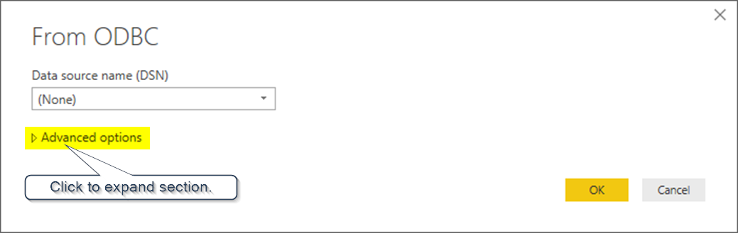 Expand advanced options 
