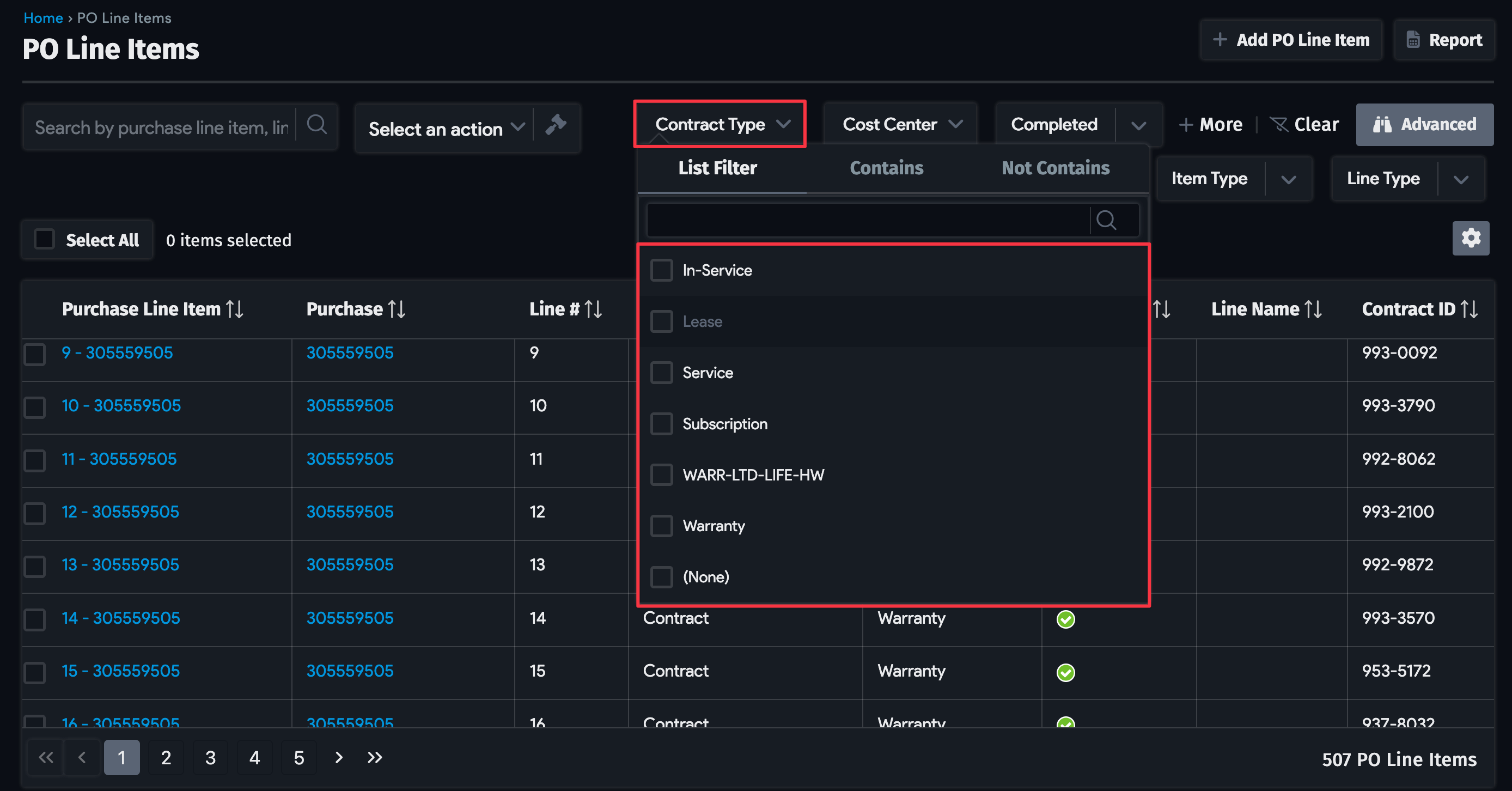 PO Line Item Types in Device42
