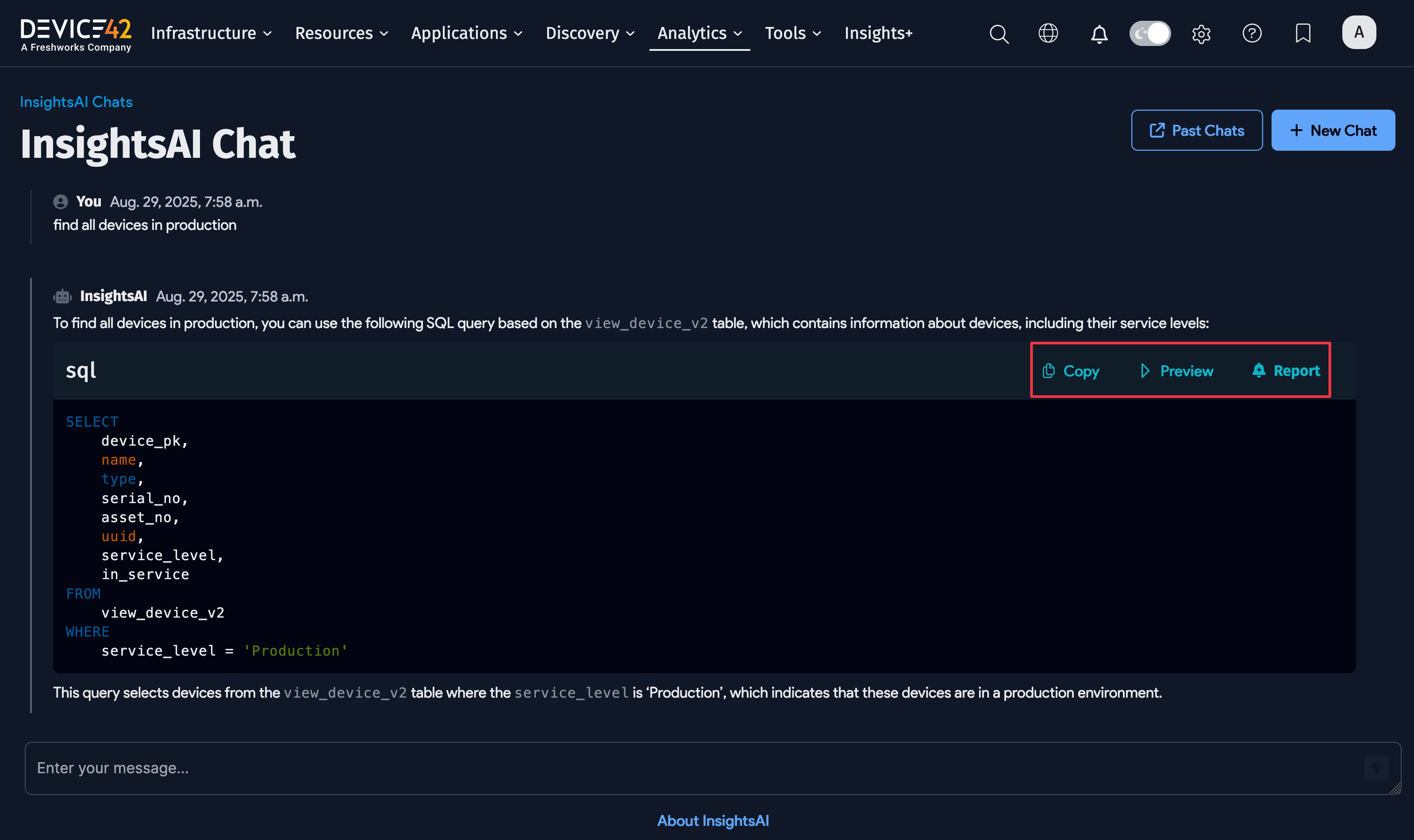 DOQL AI example response