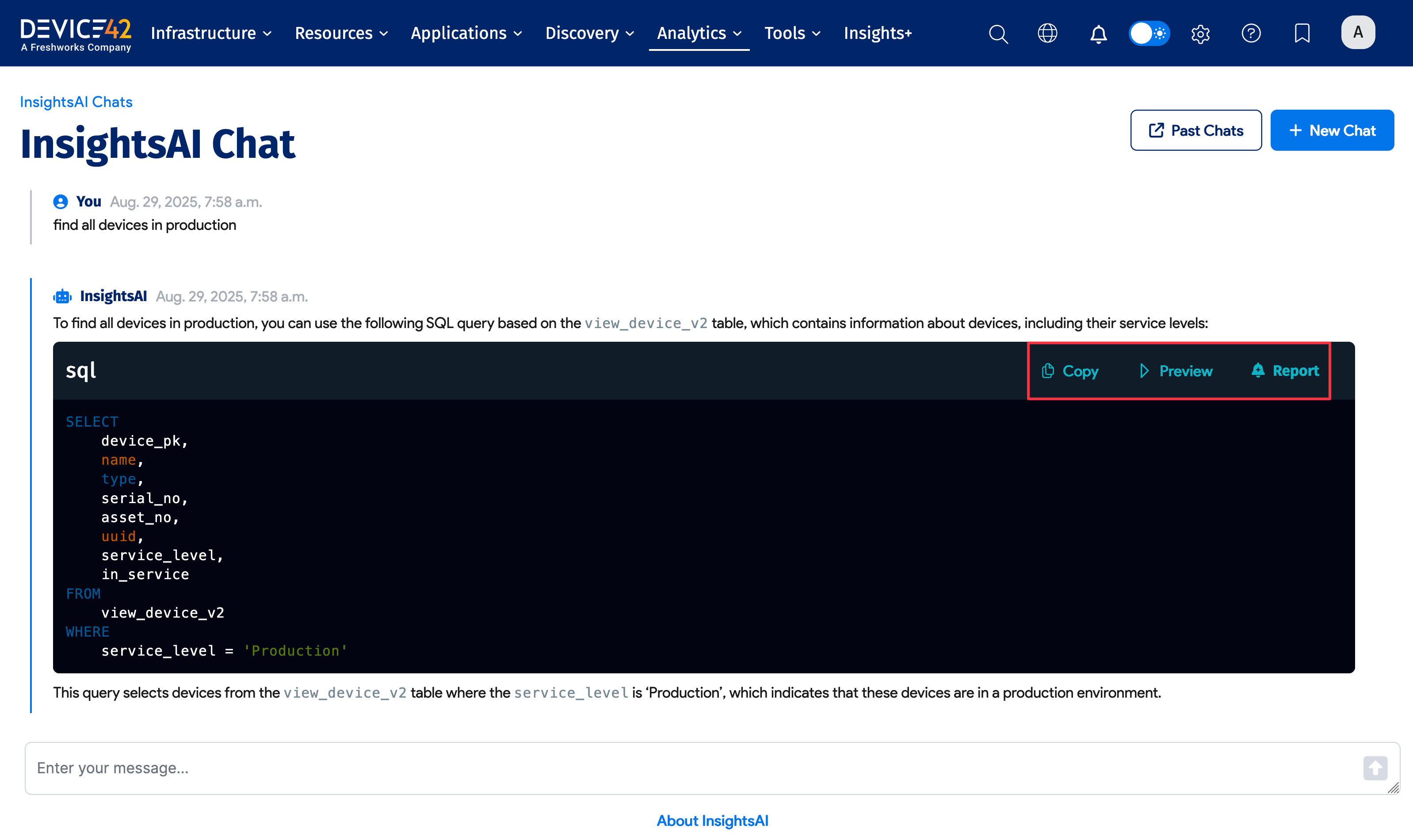 DOQL AI example response