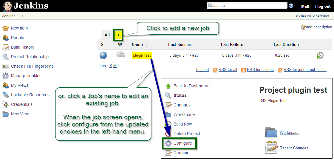 Jenkins add or edit job