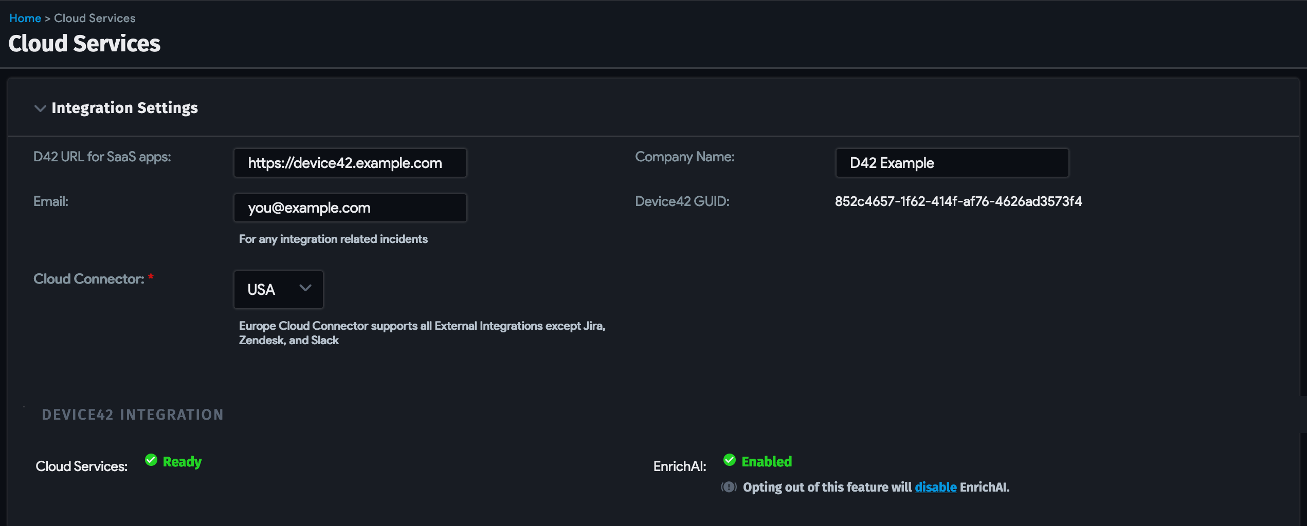 Cloud services setup