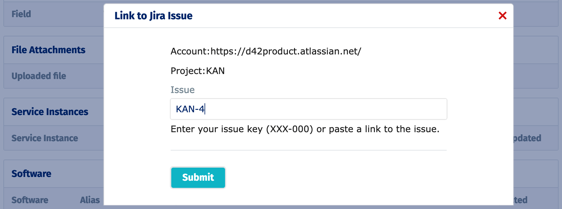 Link existing Jira issue
