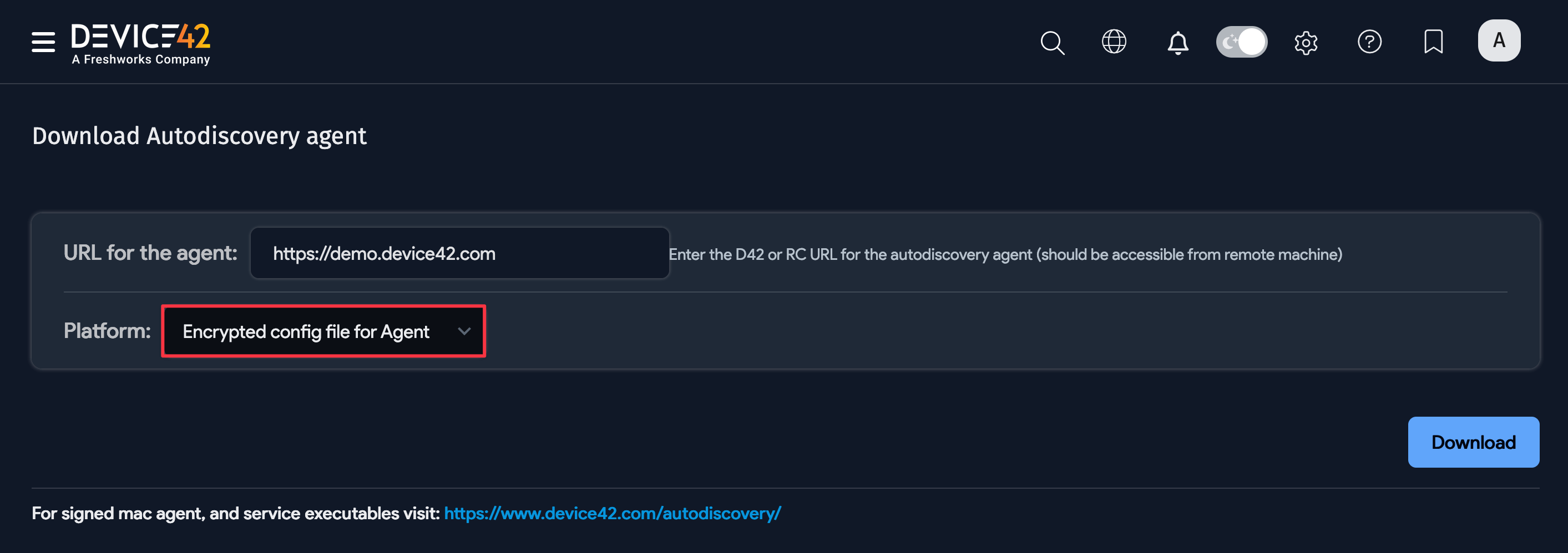 Get the encrypted config file
