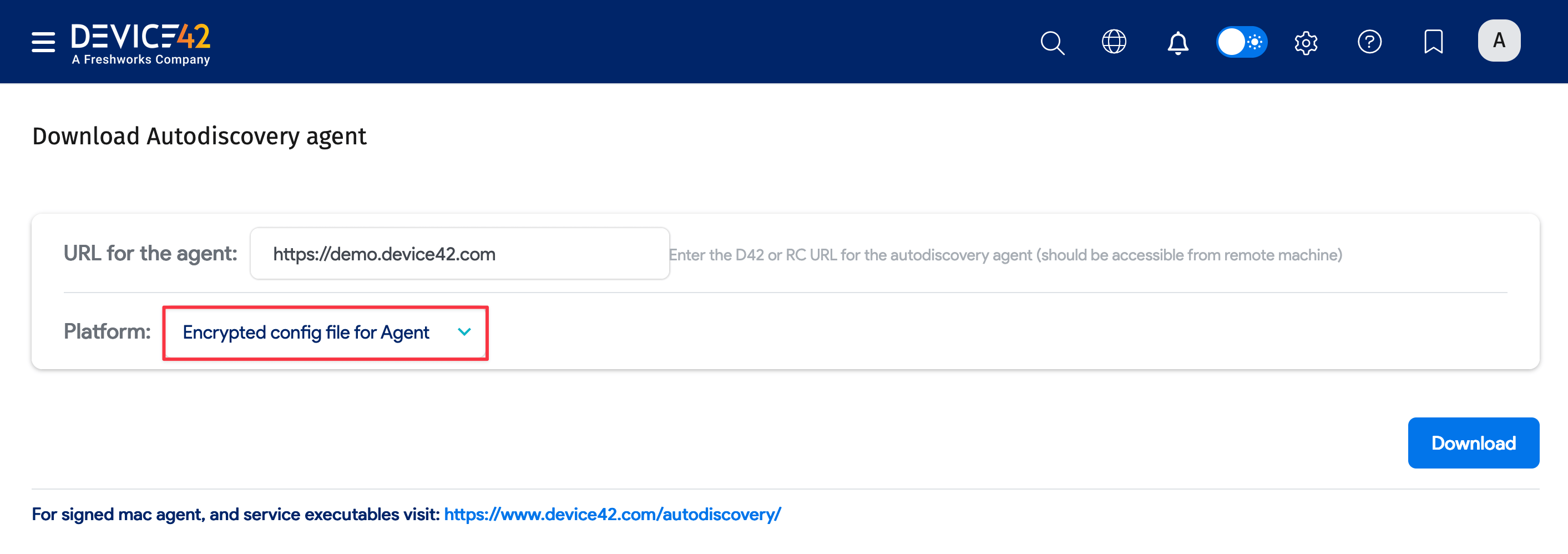 Get the encrypted config file