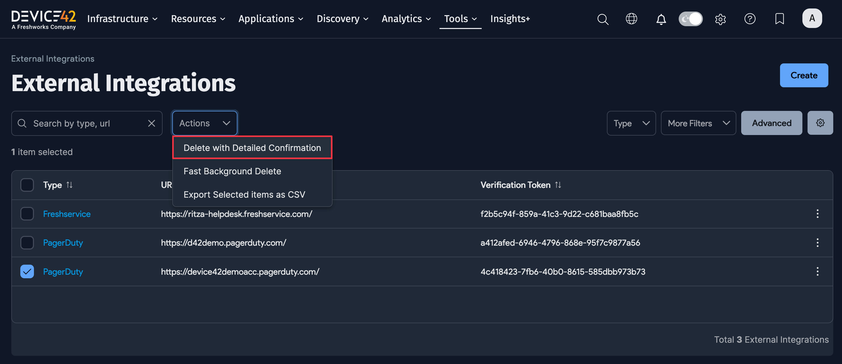 Delete External Integration