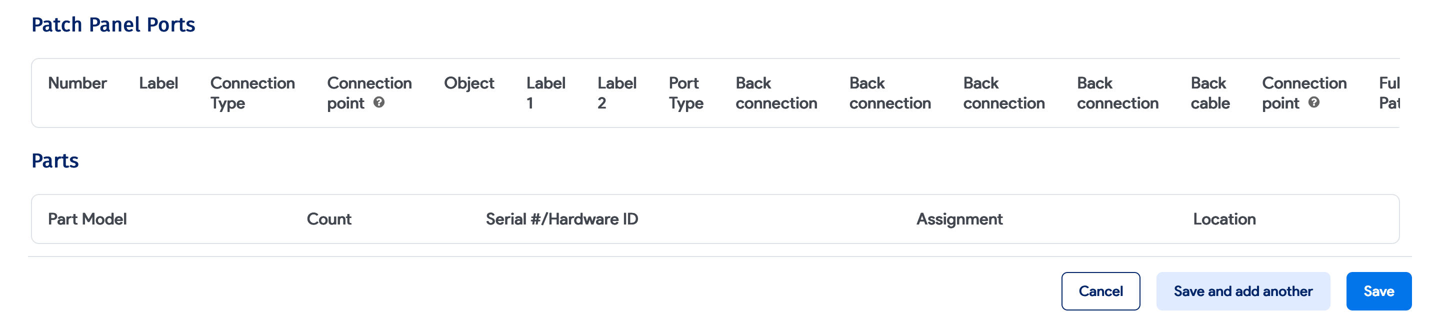 Creating Patch Panels - Step 4