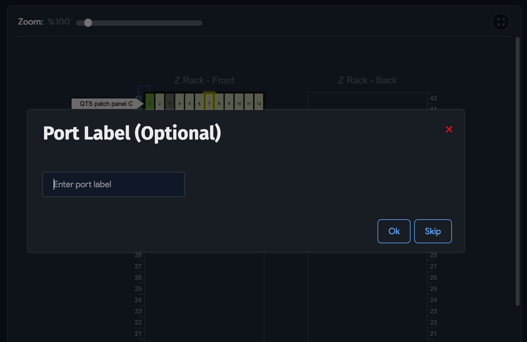 Drag and drop for switch port