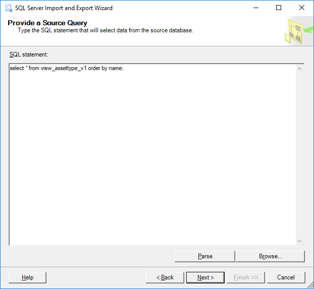 Provide source query