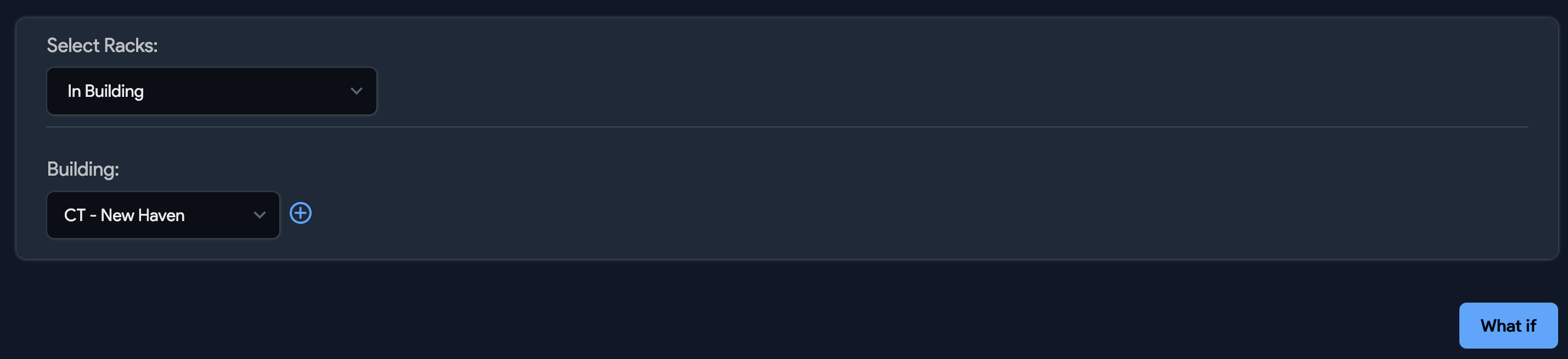 What-if simulation options