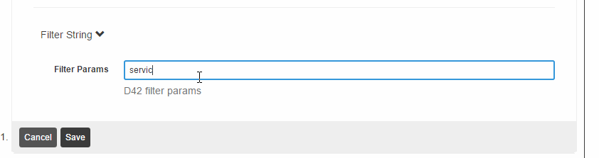 custom filter parameters