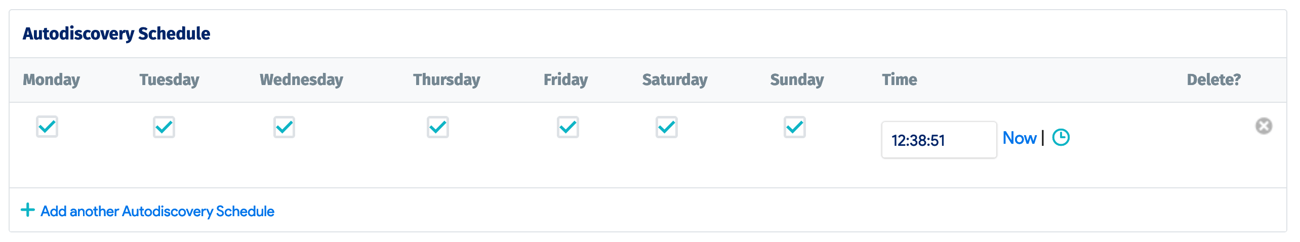 Schedule SNMP discovery job