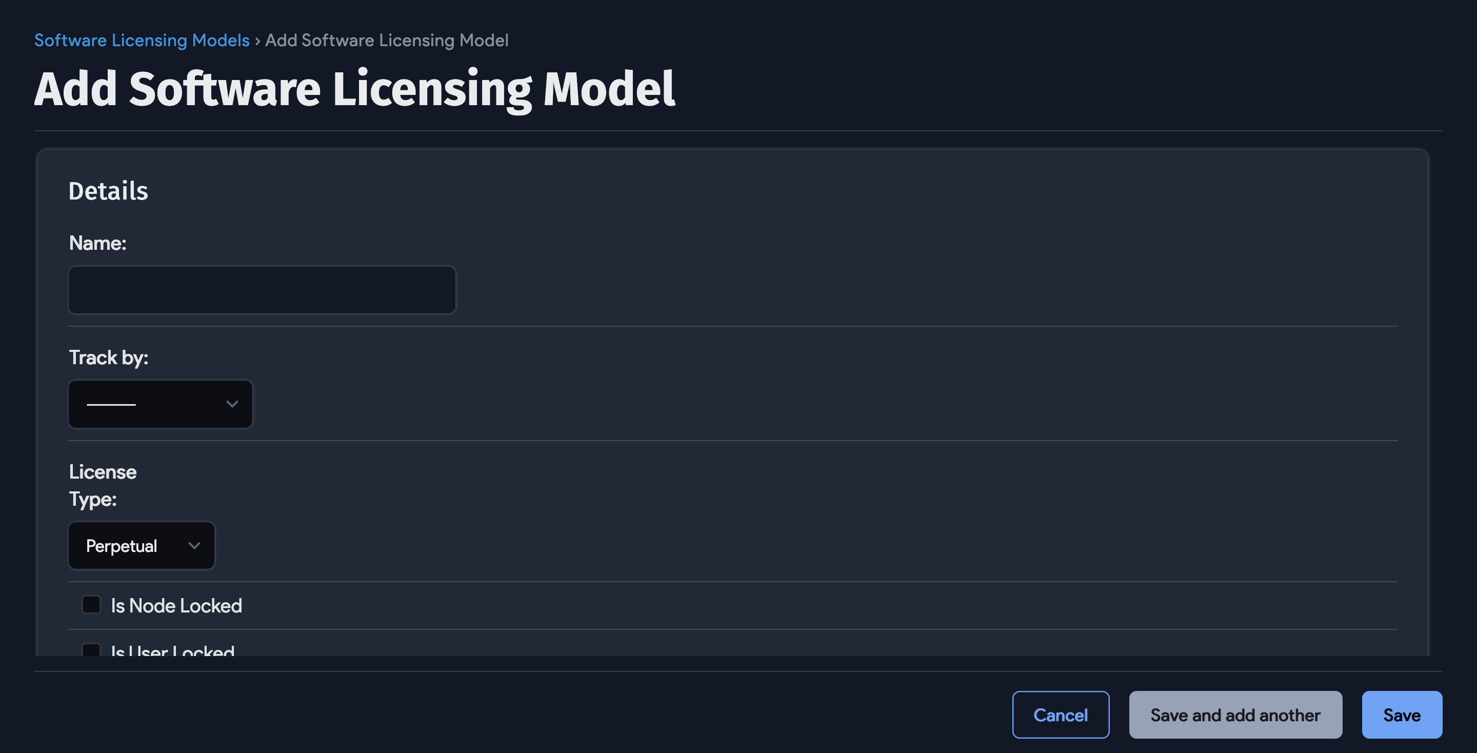 Add Software License Model