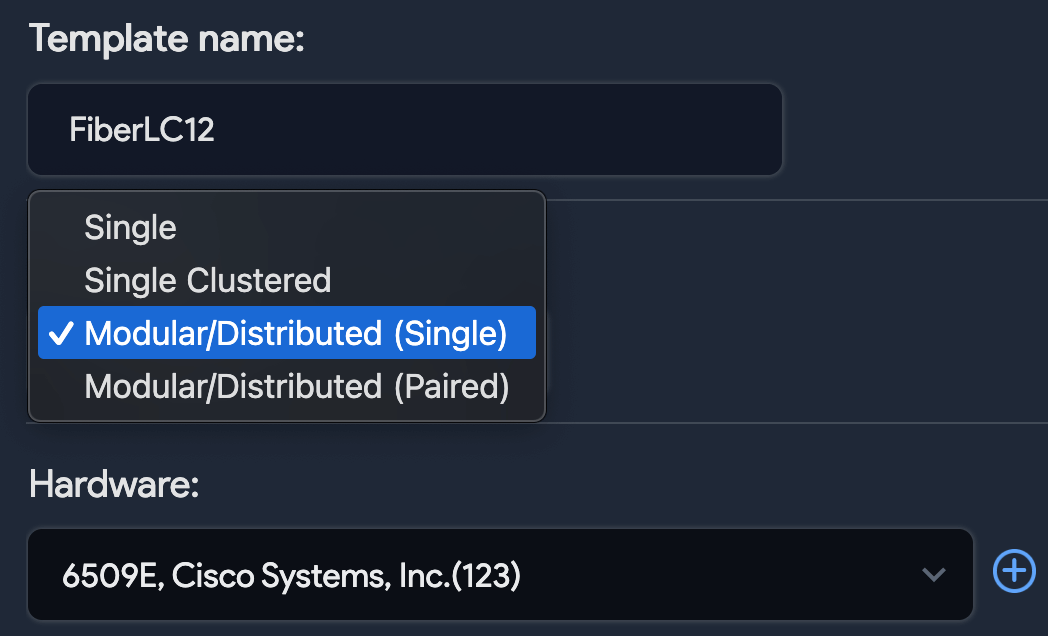 Catering to different switch types in the templates