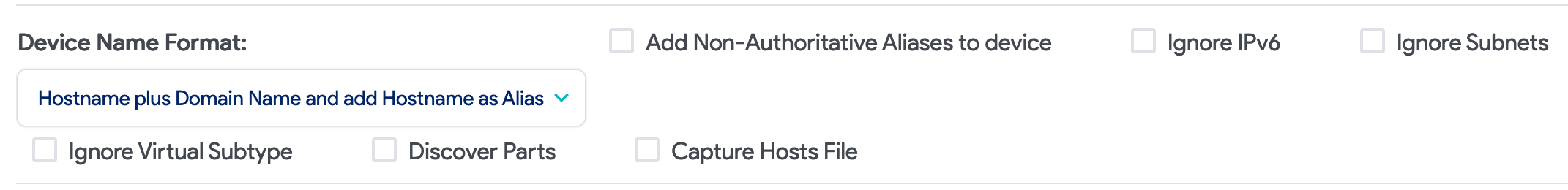 Device name format options