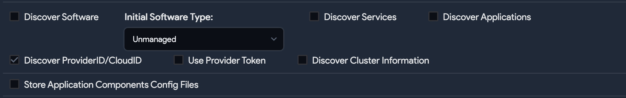Discover software and app comp settings