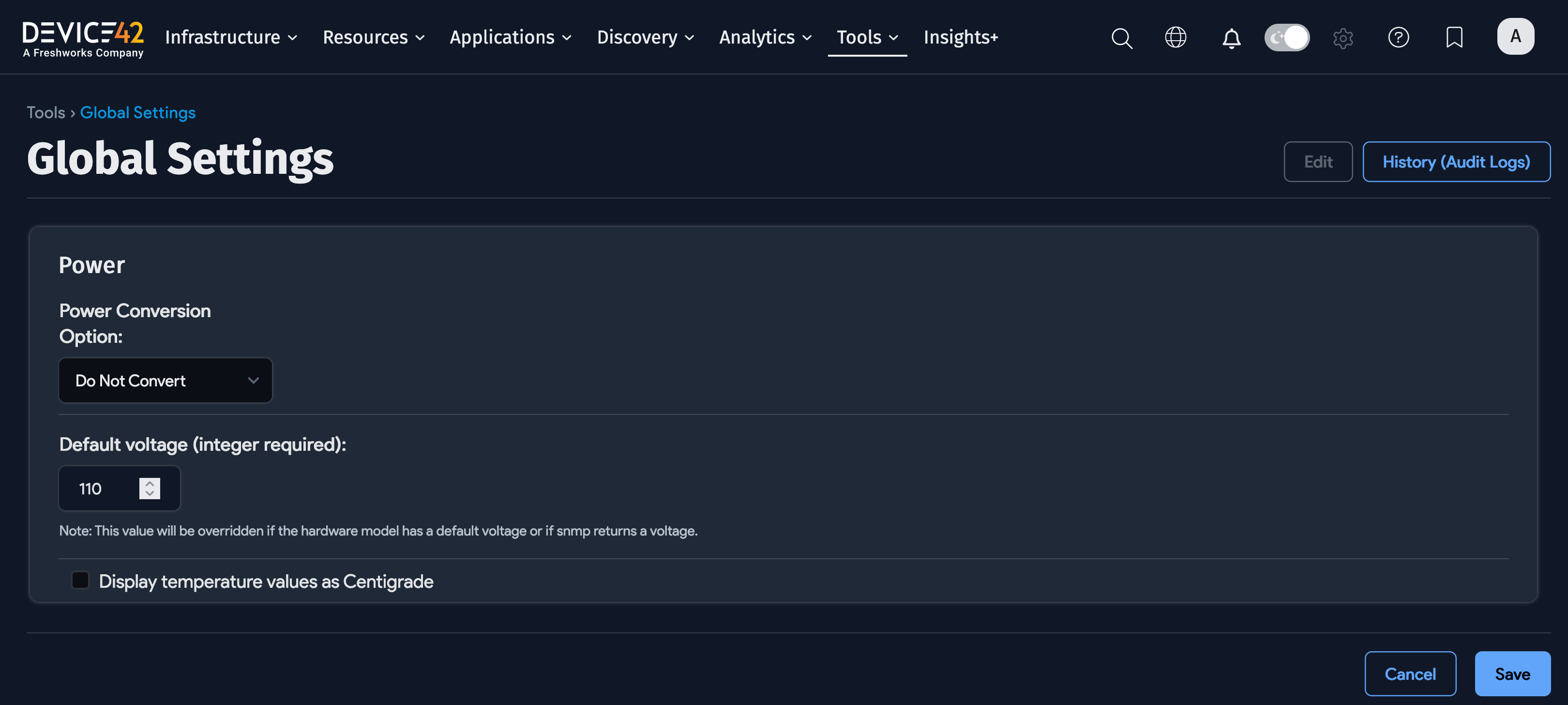 Power module unit displays