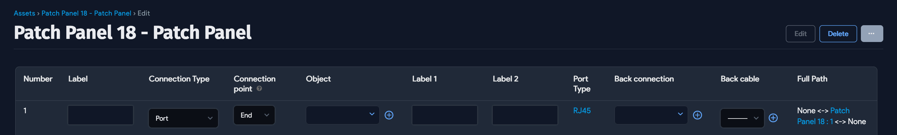 Wall Jack connection details